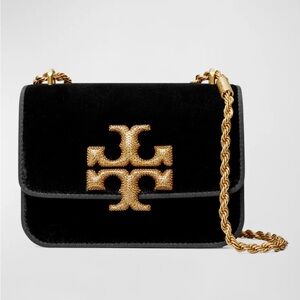 Tory Burch Eleanor Small Convertible Velvet Shoulder Bag